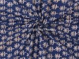 Indigo Mudcloth Fabric by the Yard 5 Yard Indigo Hand Dyed Block Print Cotton Sewing Fabric