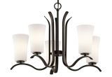 Lowes Lamparas De Techos Kichler Armida 25 25 In 5 Light Olde Bronze Etched Glass Shaded