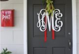 Monogram Front Door Hanger A Proper Monogram Christmas Chatter Holly Mathis Interiors