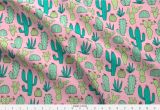 Mudcloth Cotton Fabric by the Yard Amazon Com Spoonflower Cactus Fabric Cactus Botanical Cacti