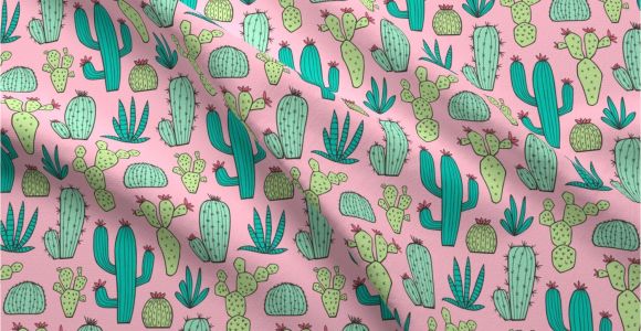 Mudcloth Cotton Fabric by the Yard Amazon Com Spoonflower Cactus Fabric Cactus Botanical Cacti