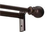 Outdoor Curtain Rod with Post Set Kenney Twist and Fit Ella 66 110 In L 1 In Dia No tools Double