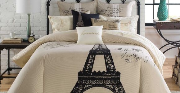 Paris themed Bedding Bed Bath and Beyond 7 Pc Anthology Paris Full Queen Comforter Set Eiffel tower