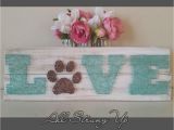 Paw Print Flower Art Thanks for Looking Love Paw Print String Art Made by Hand with