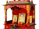 Pooja Mandir for Home In Usa Home Temple Puja Mandir Hand Painted Lattu Mandir without Door