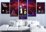 Rick and Morty 5 Piece Canvas Framed 5 Piece Psychedelic Rick and Morty Canvas Art Wall