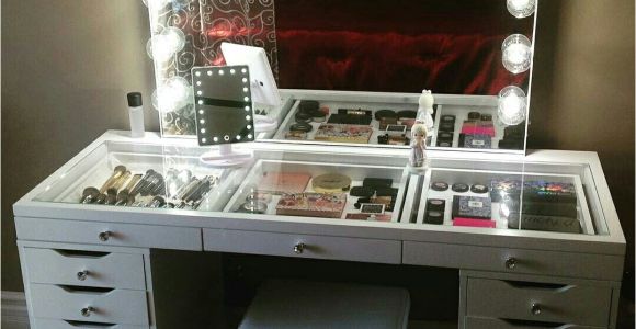 Tocadores De Maquillaje Modernos Impressions Vanity with Ikea Alex Drawers Hogar Muebles