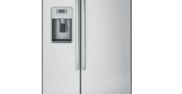 Used Counter Depth French Door Refrigerator Ge Profile 21 9 Cu Ft Side by Side Refrigerator In Stainless Steel