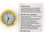 Wholesale Battery Operated Clock Movements Amazon Com Mini Clock Quartz Movement Insert Round White Dial Gold